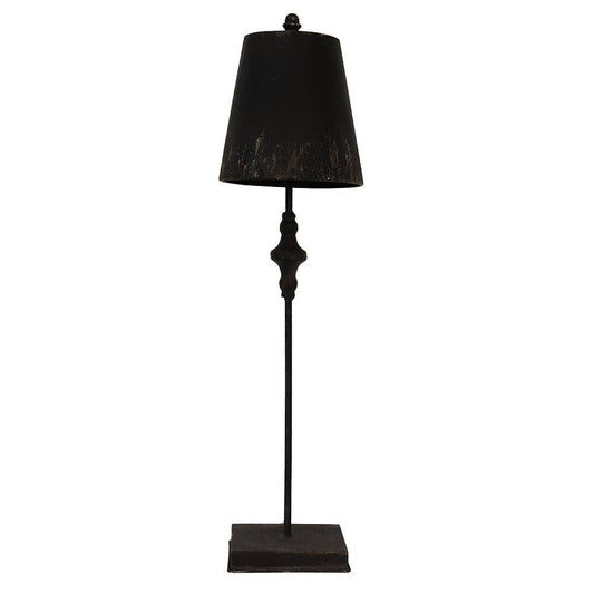 Clayre & Eef Tischlampe Ø 20 x 75 cm aus schwarzem Eisen