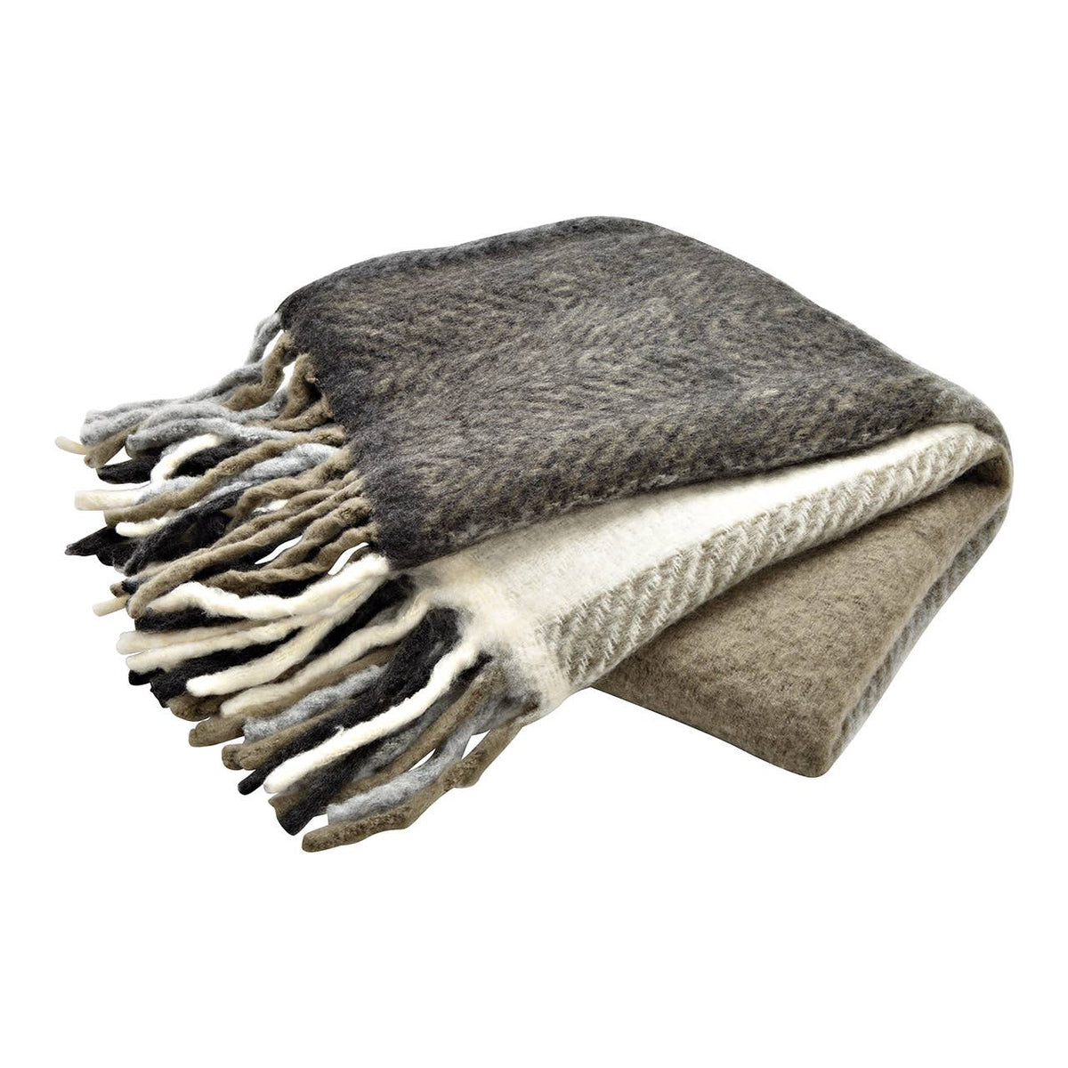 Luxus Chalet Kuscheldecke 130 × 170 cm – Grau kariert