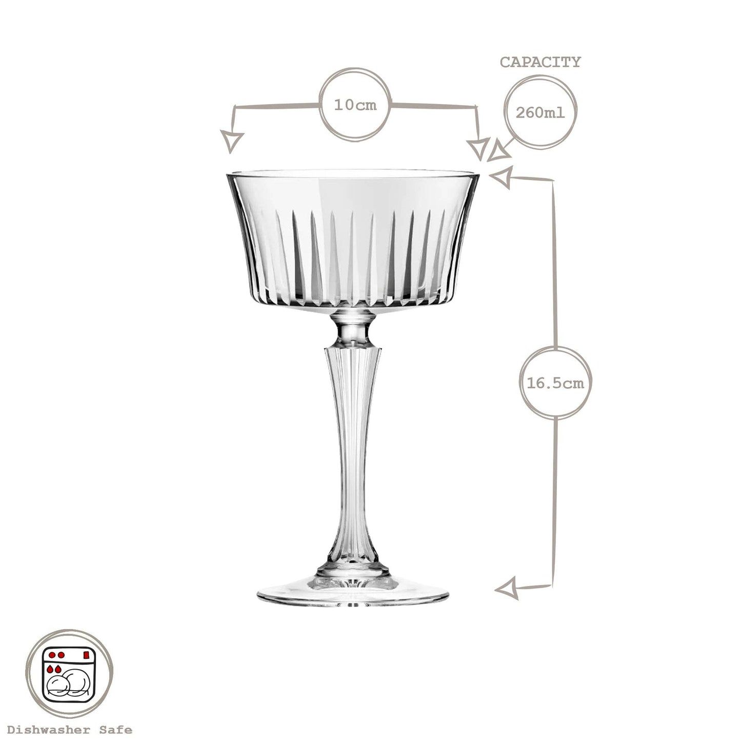 260 ml zeitloses Champagnerglas