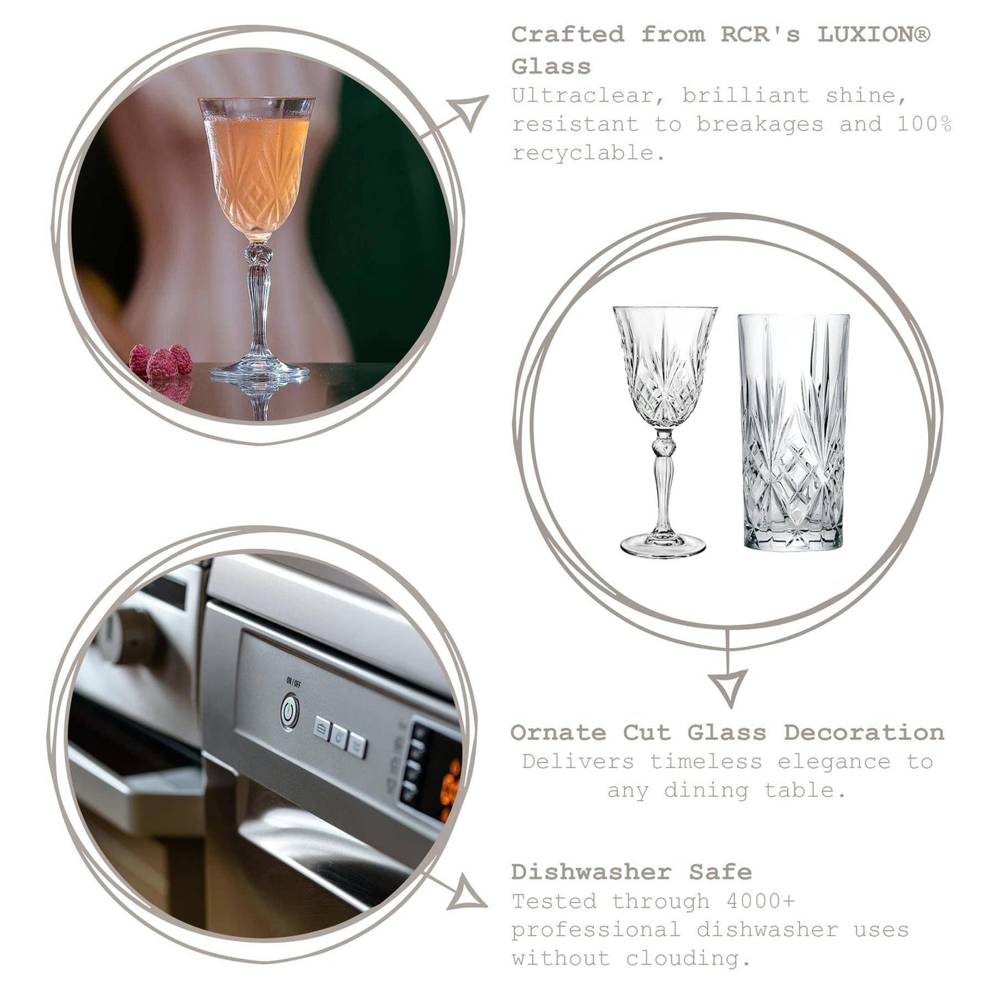 210 ml Melodia-Martini-Glas – Von RCR Crystal