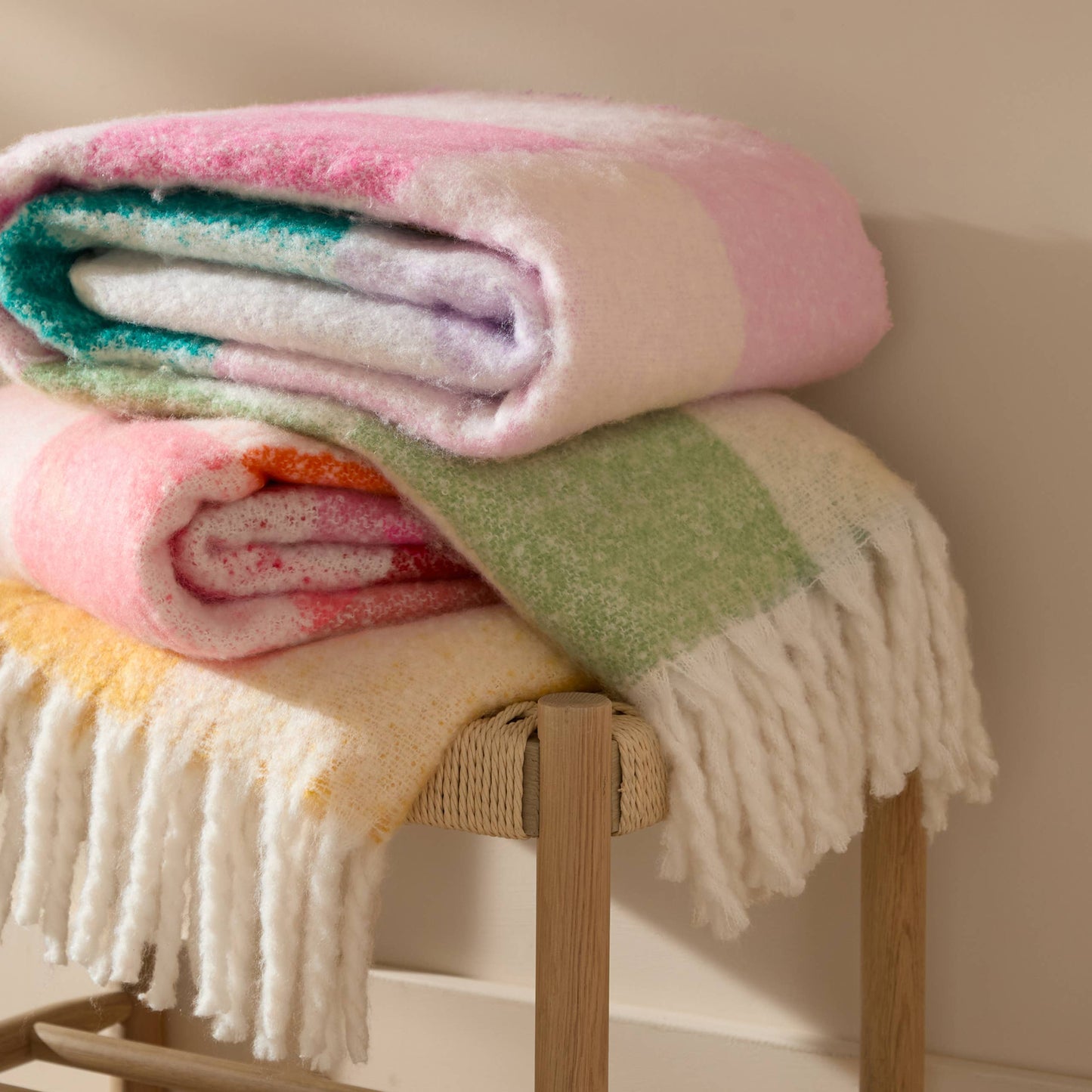 Maisie Decke Citrus Blush kariert – 130 × 180 cm