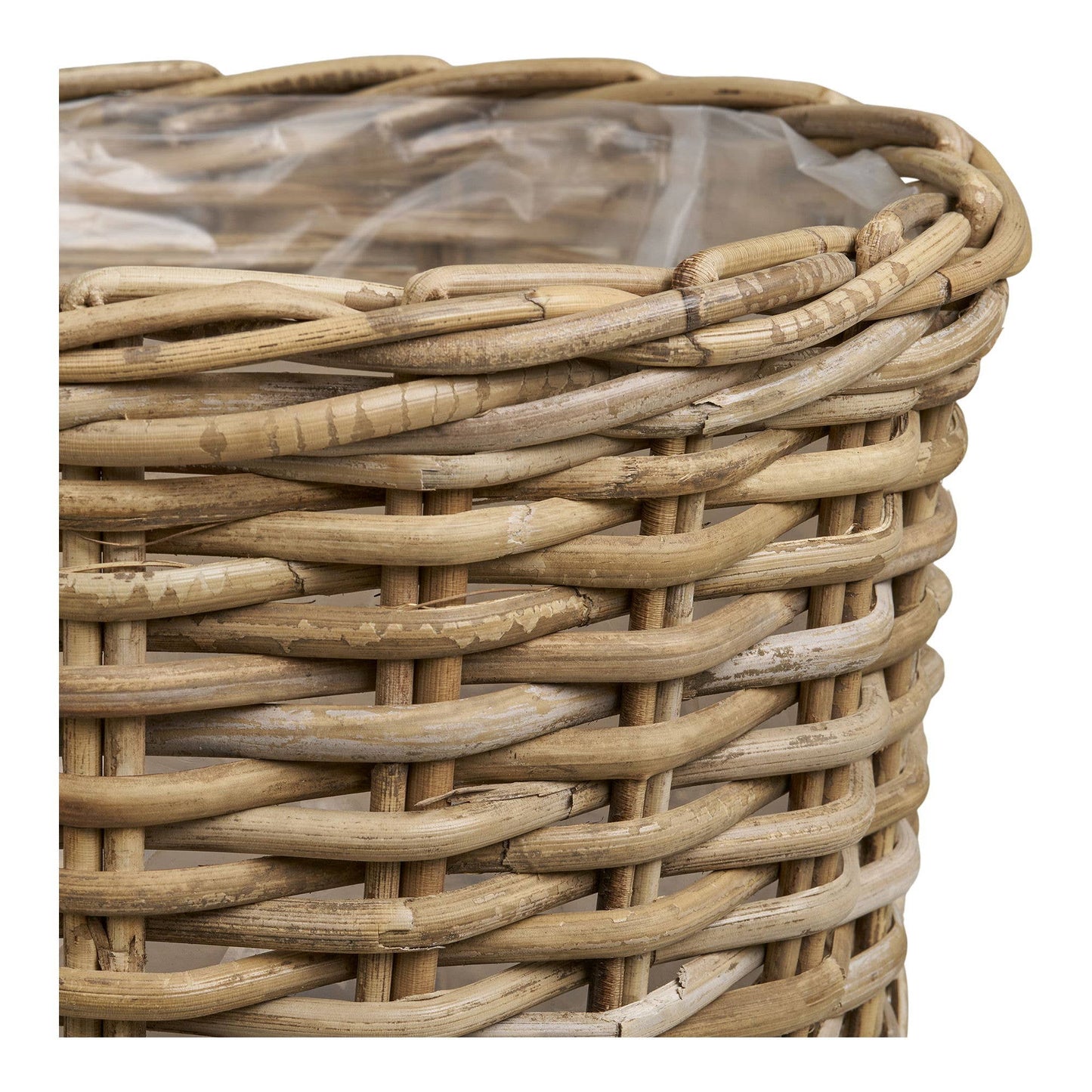 Körbe aus Rattan, 2-teiliges natürliches Set