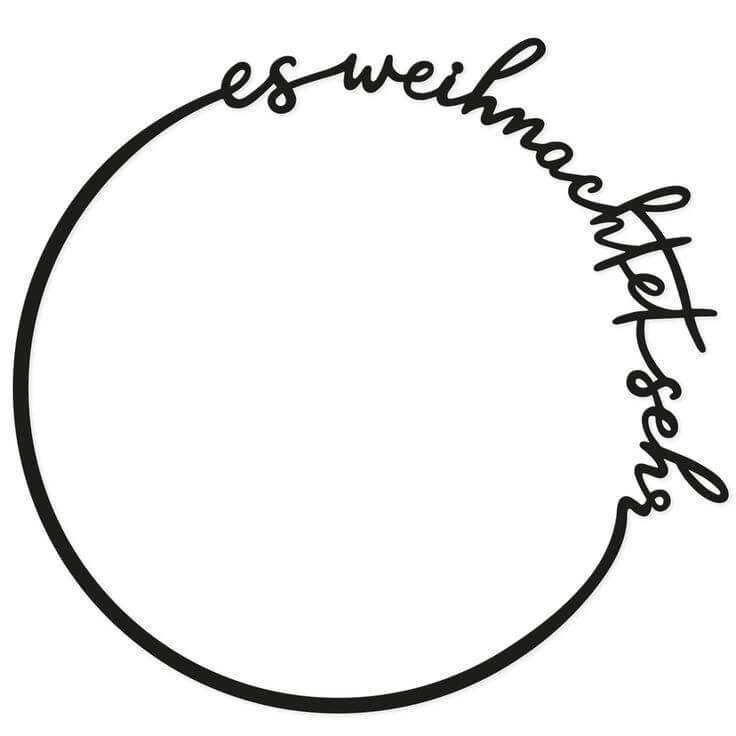 Eulenschnitt Holzkranz "Es weihnachtet sehr"