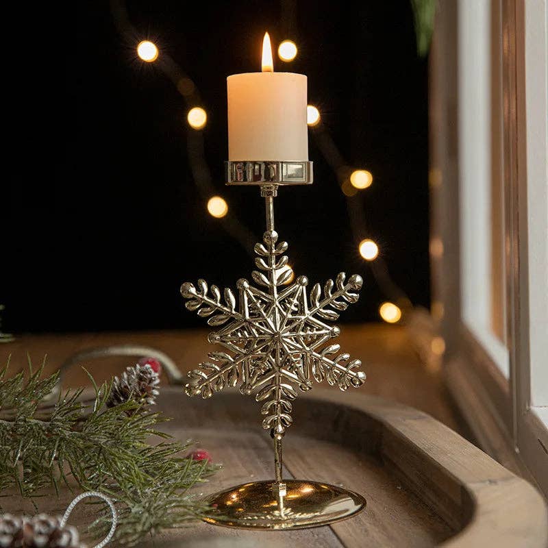 Eiserne Weihnachtskerzenhalter: Five-pointed star