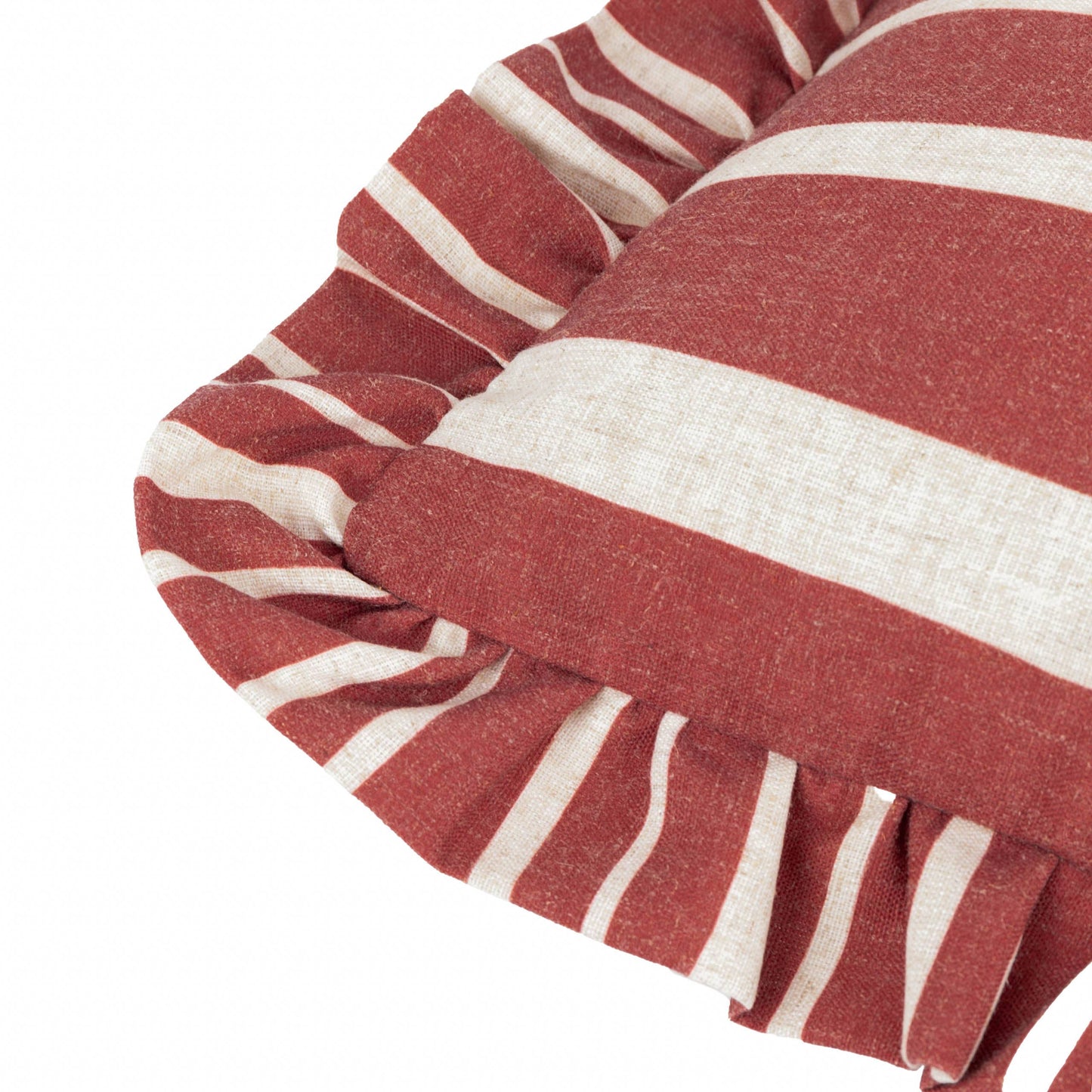Carmon Kissen Leinenoptik/Rot gestreift – 40 × 60 cm