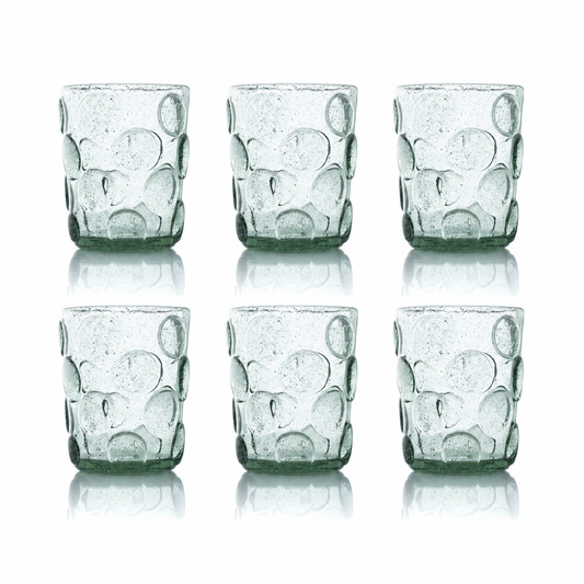 Gläser Set, Frosted Dot, 8,2 × 10,5 cm, in Aqua