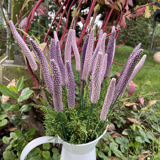 Keramikblume Lavendel – Pflanzenpfahl im 2er-Set