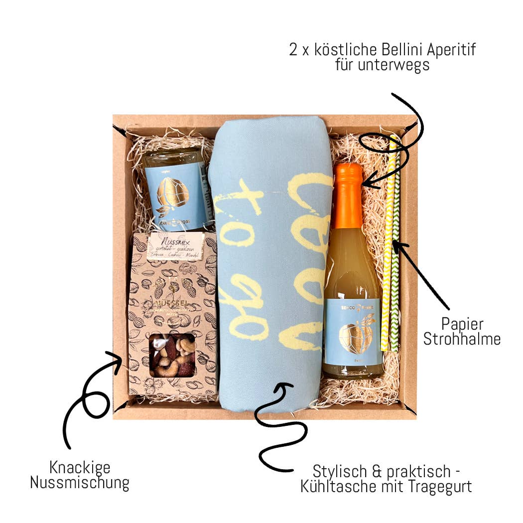 Picknick Geschenkbox mit Kühltasche – Sommerabend Set