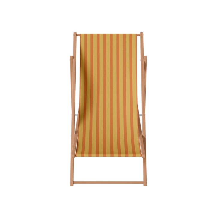 Gestreifter Liegestuhl – Retro-Design aus Polyester