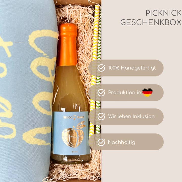 Picknick Geschenkbox mit Kühltasche – Sommerabend Set