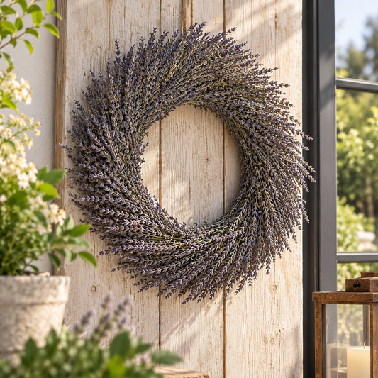 Lavendelkranz, getrockneter Lavendel, Ø 53 cm, handgefertigt