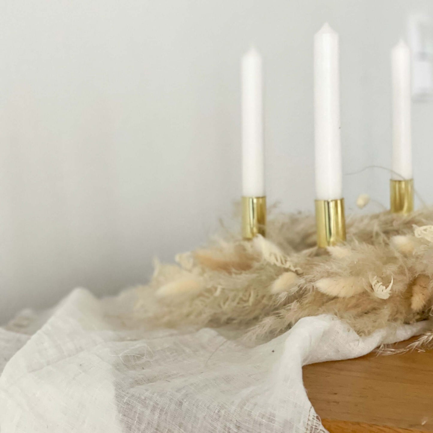 Adventskranz Trockenblumen "Pampasgras mini"