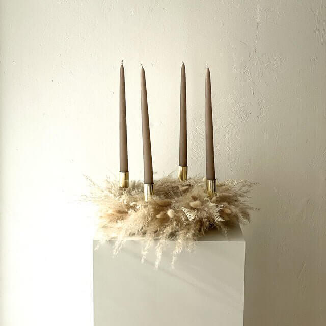 Adventskranz Trockenblumen "Pampasgras mini"