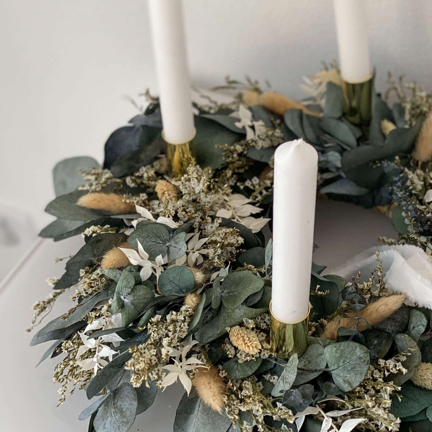 Adventskranz Trockenblumen "Eukalyptus Mix"