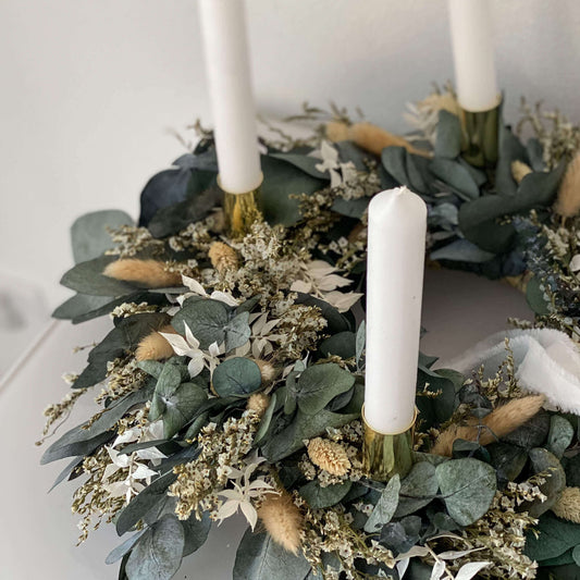 Adventskranz Trockenblumen "Eukalyptus Mix"