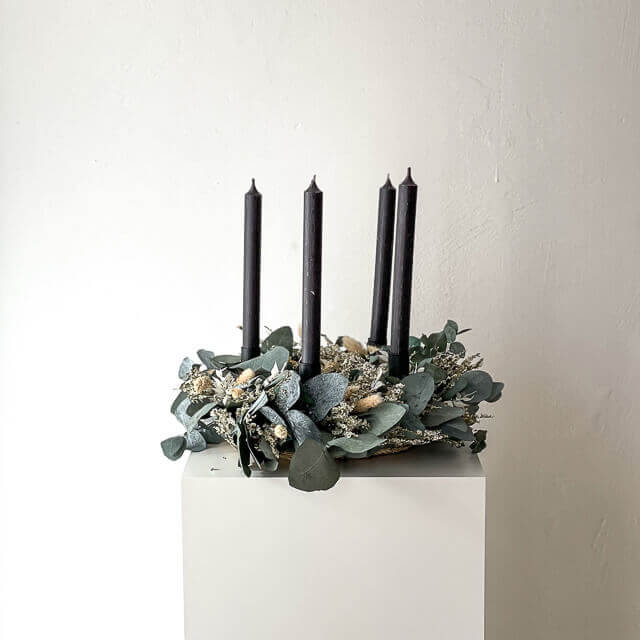Adventskranz Trockenblumen "Eukalyptus Mix"