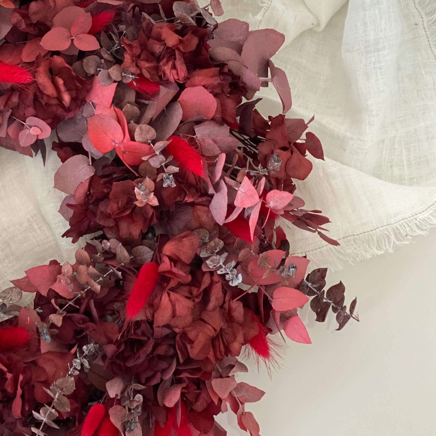 Adventskranz Trockenblumen "Rouge"