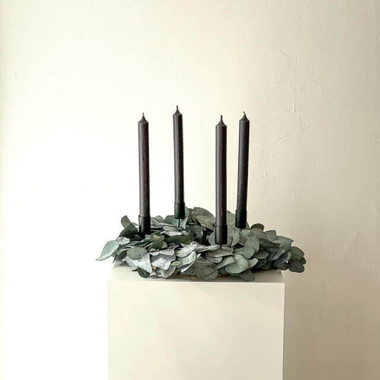 Adventskranz Trockenblumen "Eukalyptus green"