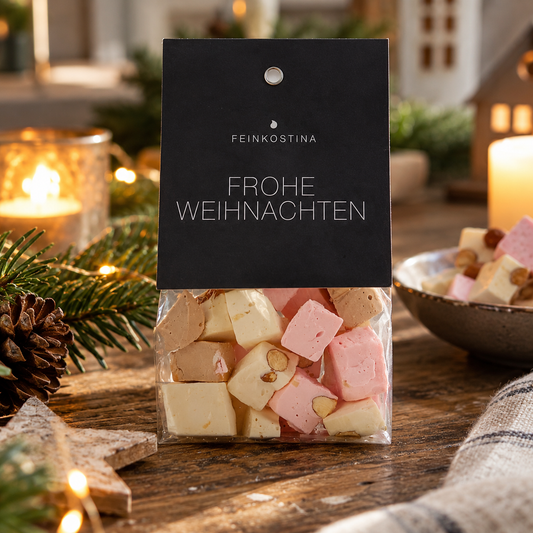Nougat Mix „Frohe Weihnachten“ – festliche Geschenkidee