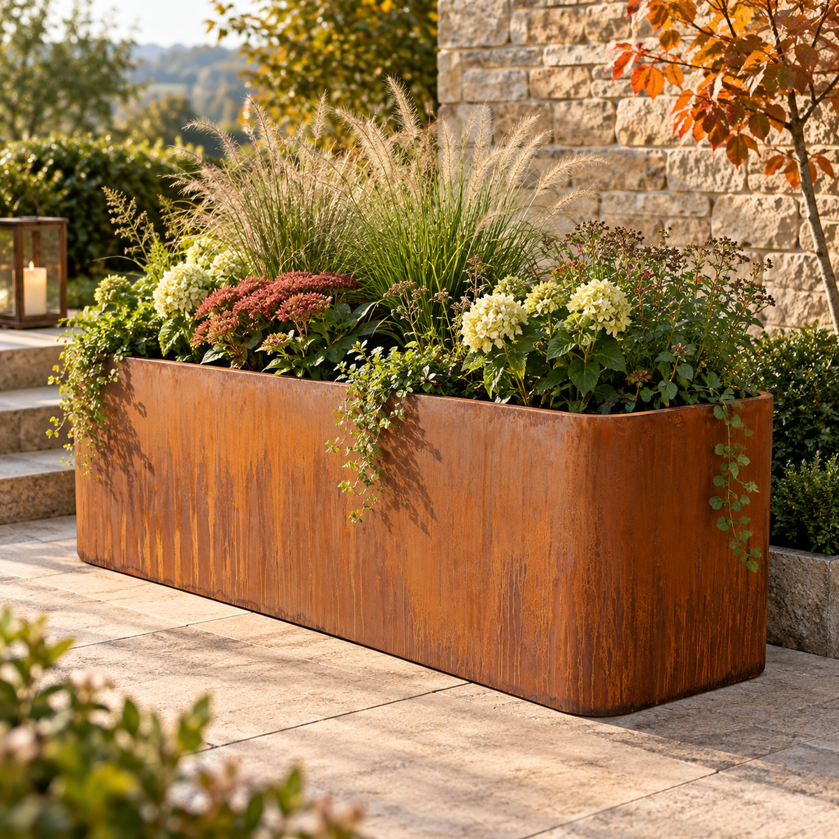 Pflanzeinfassung Riva, 180 × 80 cm, ohne Boden