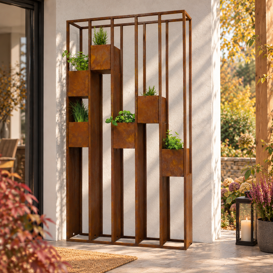 Pflanzregal Lazise, 183 cm, mit herausnehmbaren Pflanztöpfen