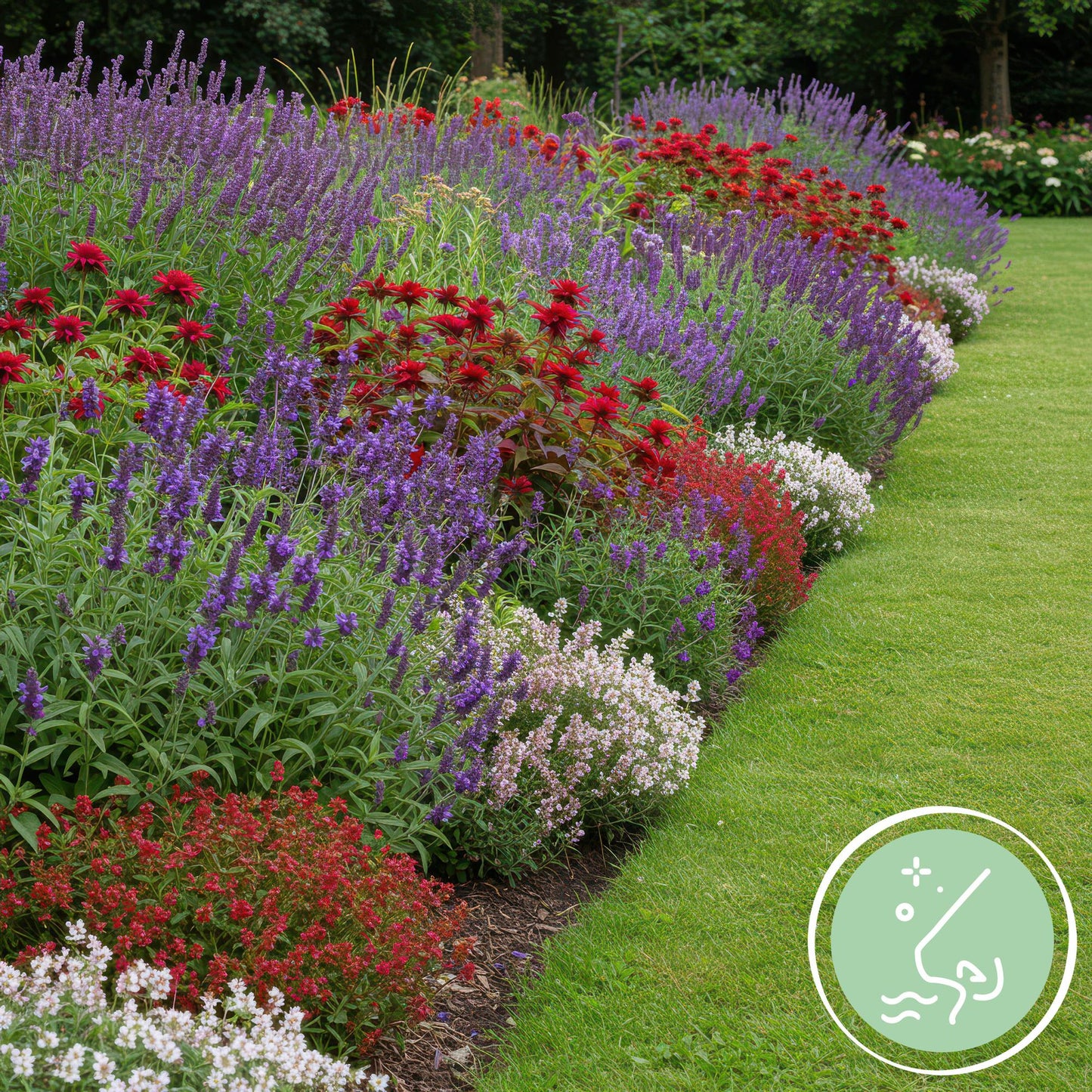 Staudenset – Duftende Blumen – 24 Stauden Ø11cm – Für ca. 3 m² – Bienenfreundlich & pflegeleicht – Verschiedene Farben & Blütezeiten – Ideal für sonnige Beete