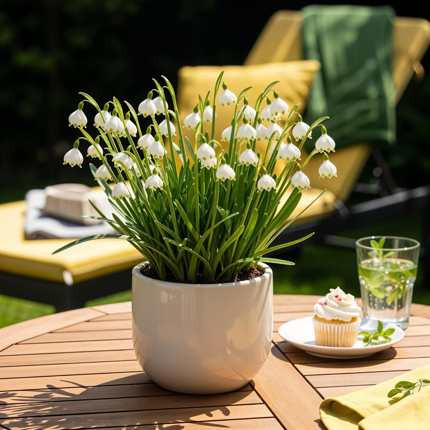 Blumenzwiebeln Leucojum Aestivum – 20 Blumenzwiebeln – Weiße Sommer-Knotenblume – Elegante Frühlingsblumen für Beet, Balkon & Terrasse – Pflegeleicht