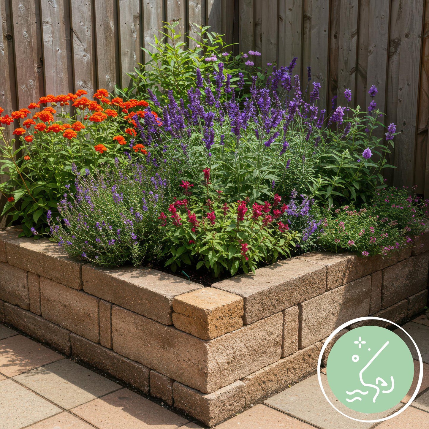 Staudenset – Duftend – 8 verschiedene Duftstauden – Für 1 m² Beet – Bienenfreundlich – Pflegeleicht – Blüten in verschiedenen Farben – Ø11 cm