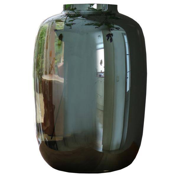 Glasvase Artic Gold – H35cm B25cm – Elegante Vase in Gold – Dekorative Blumenvase & Luxus Wohnaccessoire