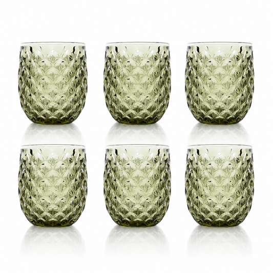 Gläser Set Starbeam, 8,5 × 10 cm, in Olivgrün